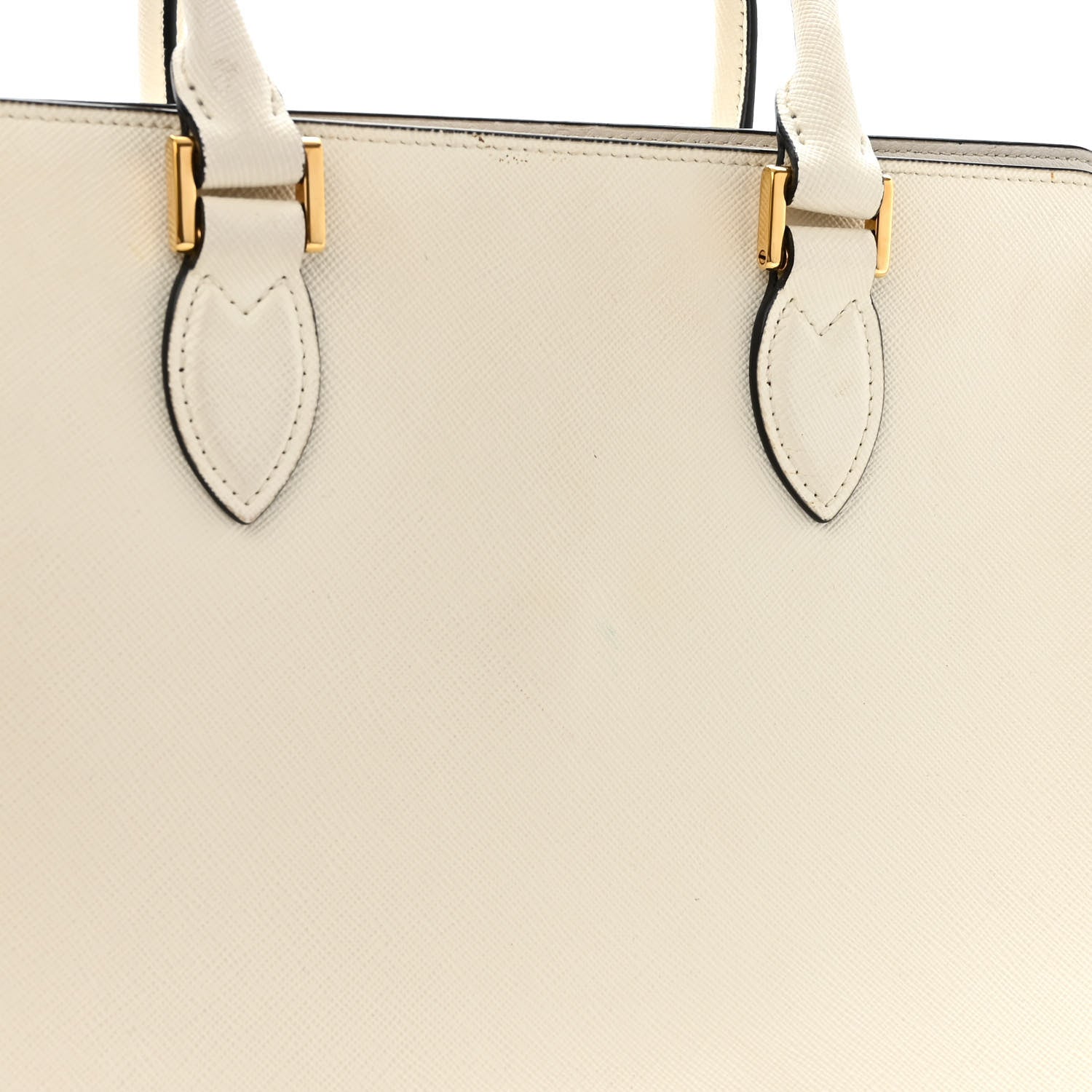 Prada Saffiano Soft Calfskin Front Pocket Zippered Tote White 14 of 20