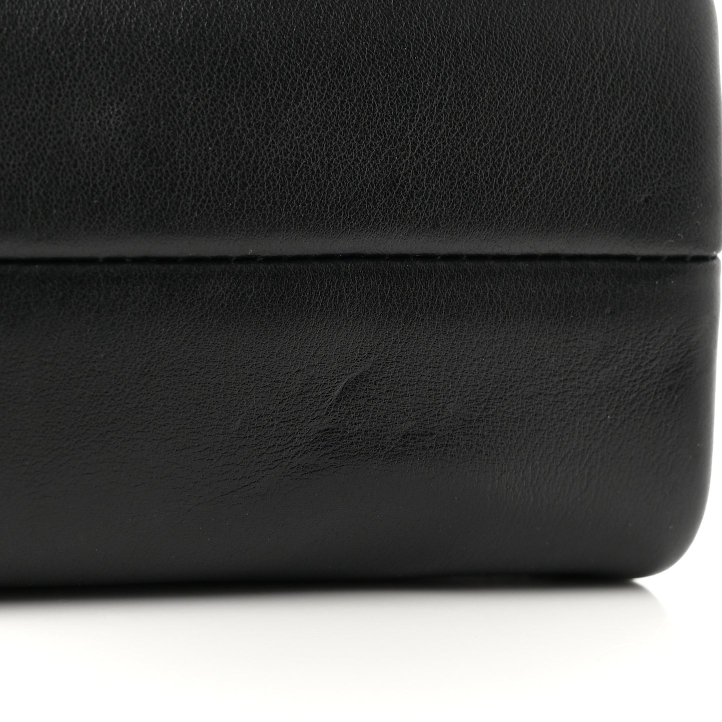 Calfskin Quilted Pearl Jewel Chain Flap Black