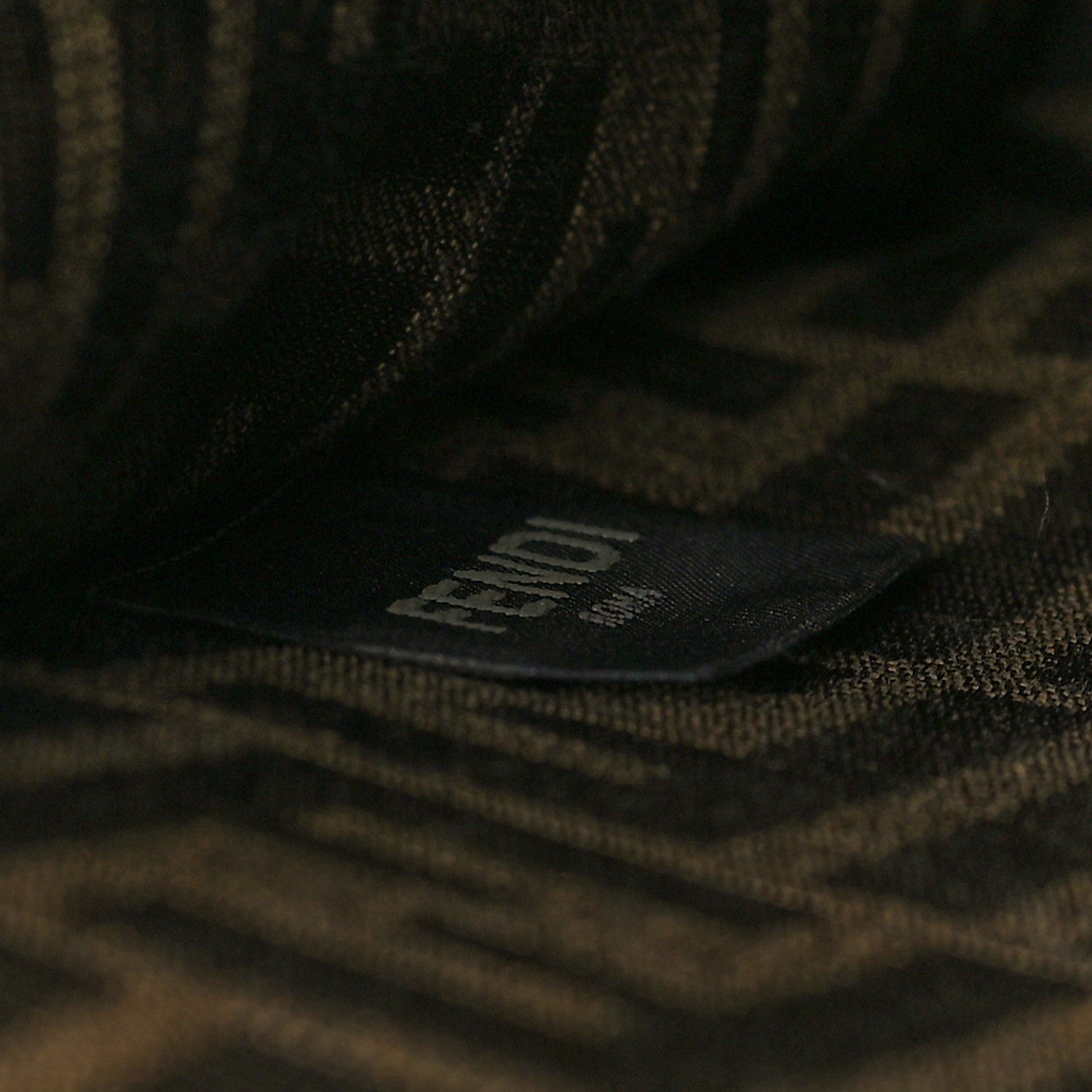 Fendi Denim Fabric Jacquard Cuoio FF 1974 Medium Peekaboo I SEE U Satchel Blue Tobacco Moro 7 of 10