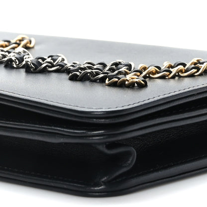 Chanel Calfskin Chain 20s Signe Wallet on Chain WOC Black 10 of 11