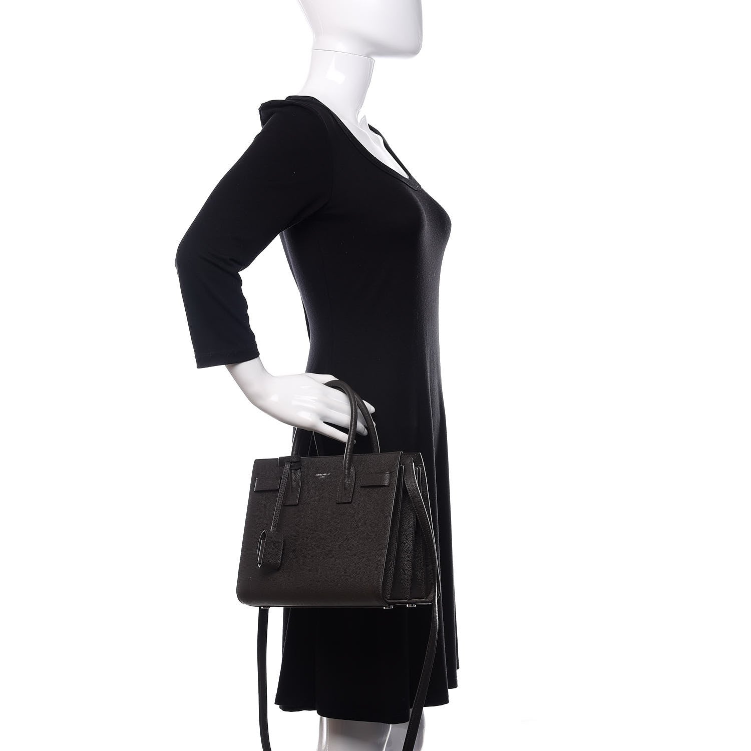 Saint Laurent Grained Calfskin Baby Sac De Jour Black 2 of 20