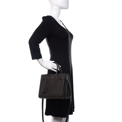 Saint Laurent Grained Calfskin Baby Sac De Jour Black 2 of 20