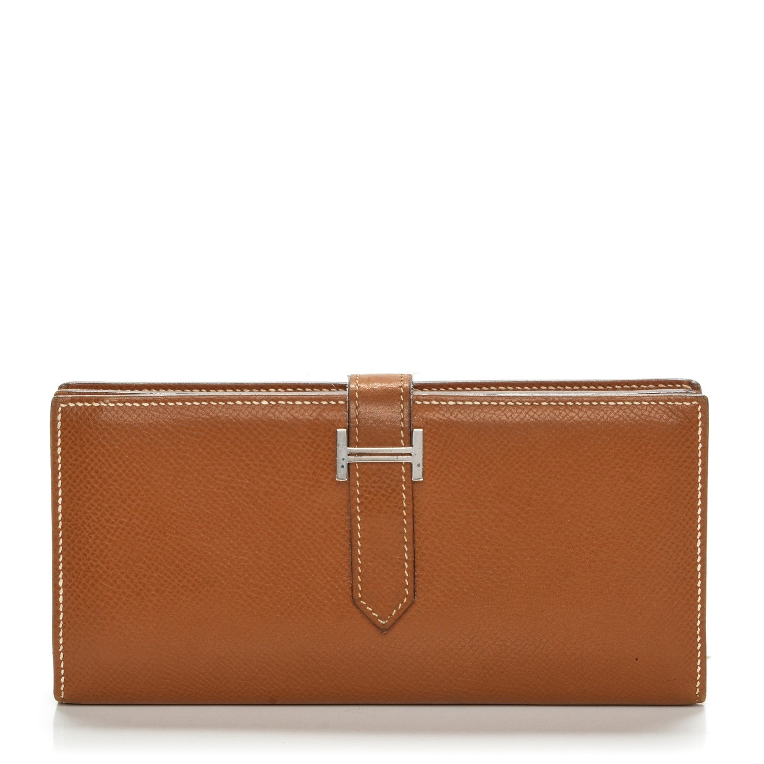 Hermes Epsom Bearn Gusset Wallet Gold 1 of 8