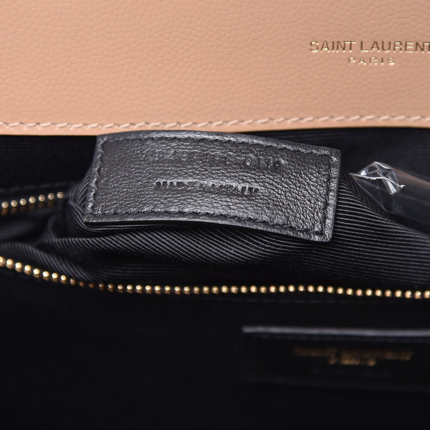 Saint Laurent Grain De Poudre Mixed Matelasse Large Triquilt Monogram Satchel Cork 9 of 11
