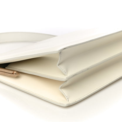Celine Patina Box Calfskin Medium Clasp Bag White 8 of 10