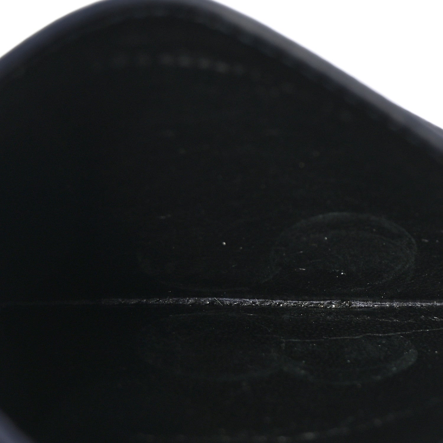 Saint Laurent Grain De Poudre Matelasse Chevron Monogram Credit Card Case Navy 5 of 7