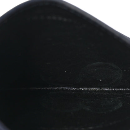 Saint Laurent Grain De Poudre Matelasse Chevron Monogram Credit Card Case Navy 5 of 7