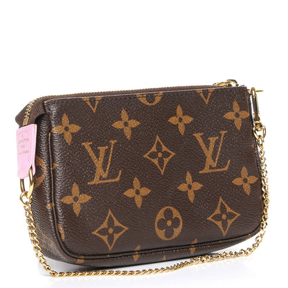 Louis Vuitton Monogram 2016 Christmas Animation Mini Pochette Accessories Rose Ballerine 3 of 7