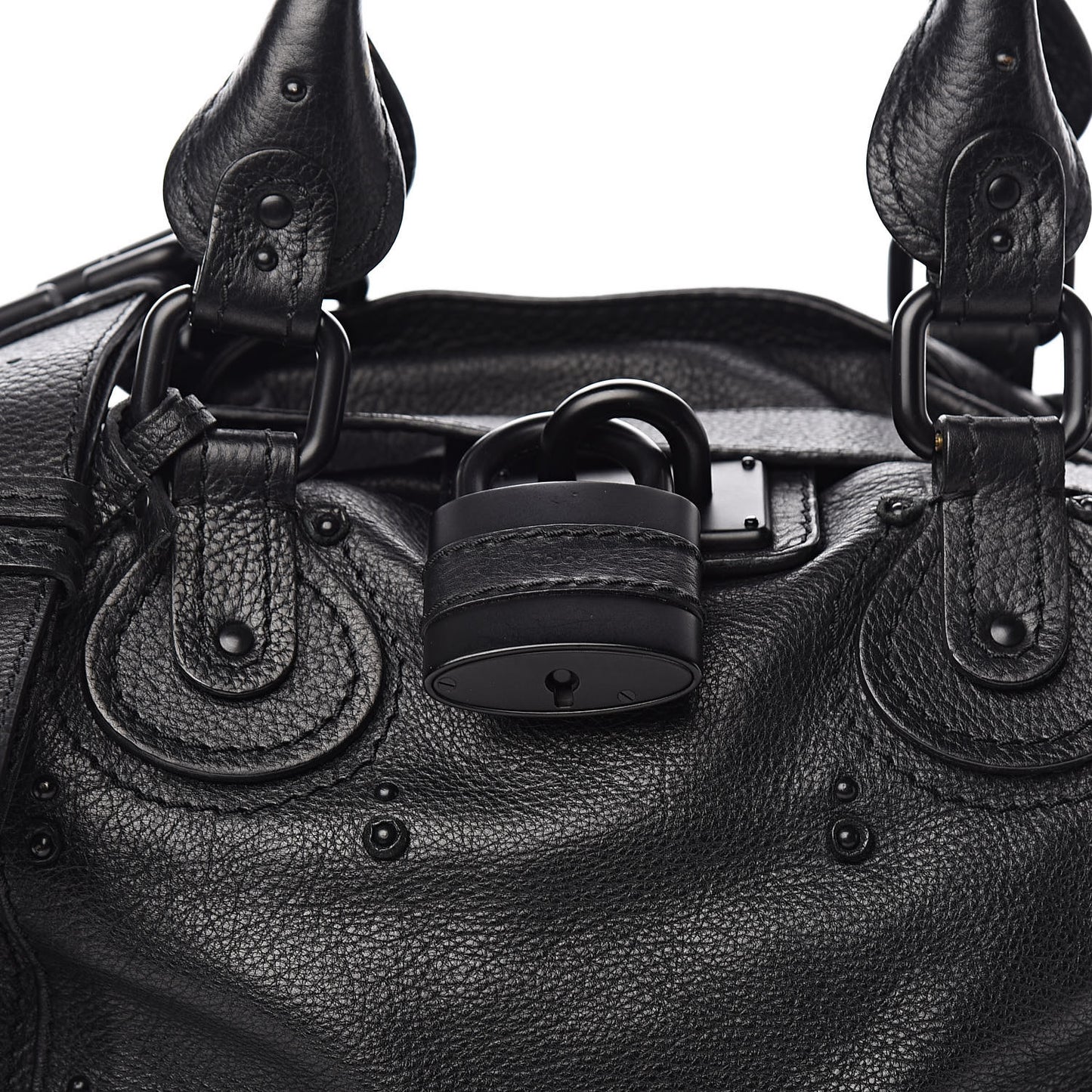 Calfskin Paddington Satchel Black
