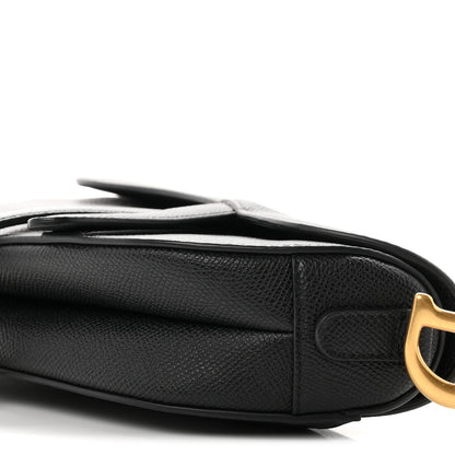 Christian Dior Grained Calfskin Mini Saddle Bag Black 10 of 11