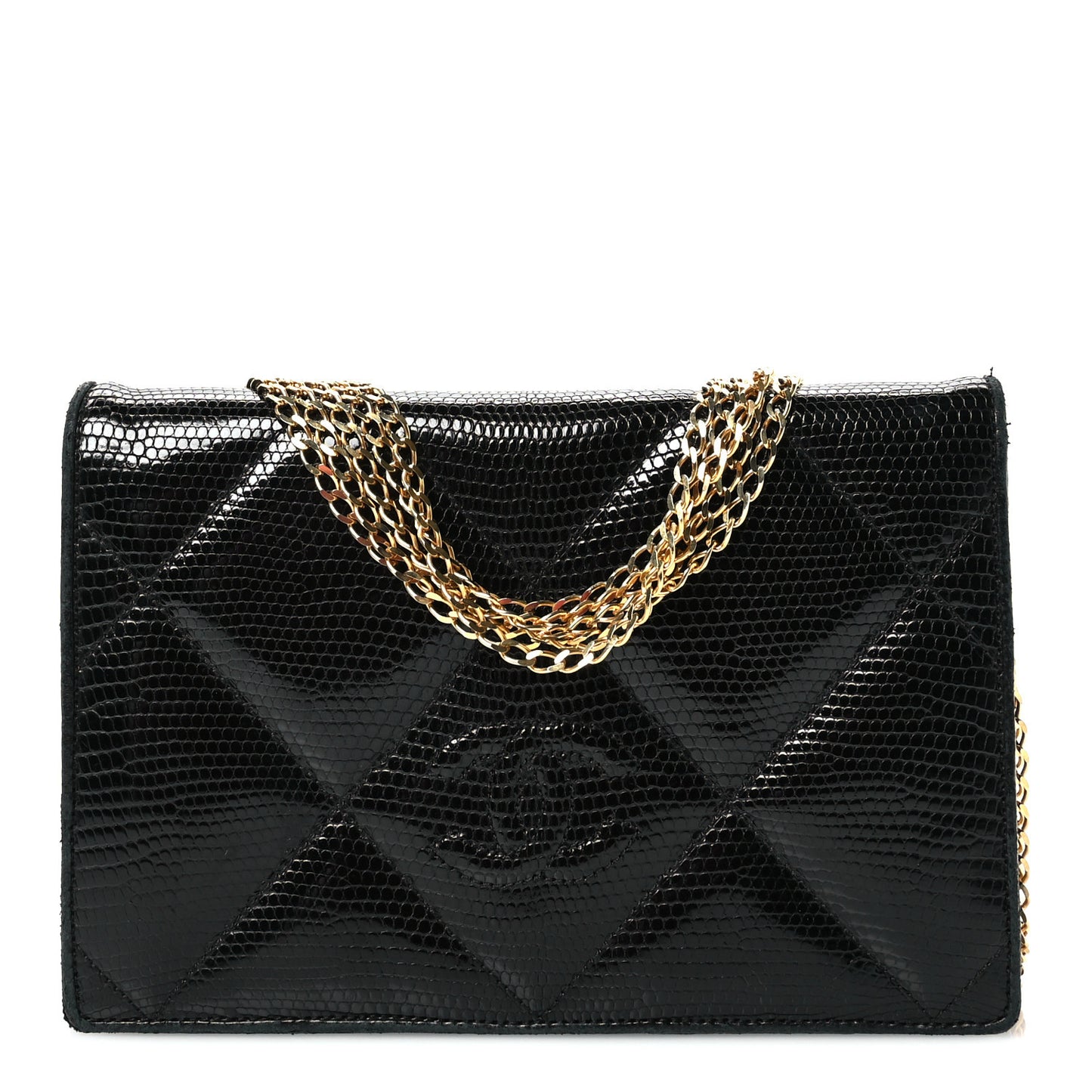 Lizard CC Mini Flap Bag Black