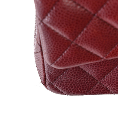 Chanel Caviar Quilted Mini Rectangular Flap Dark Red 6 of 11