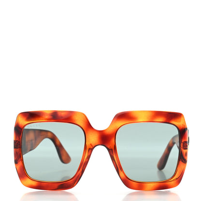 Gucci Acetate Square Frame Sunglasses GG 0053S Havana 2 of 7