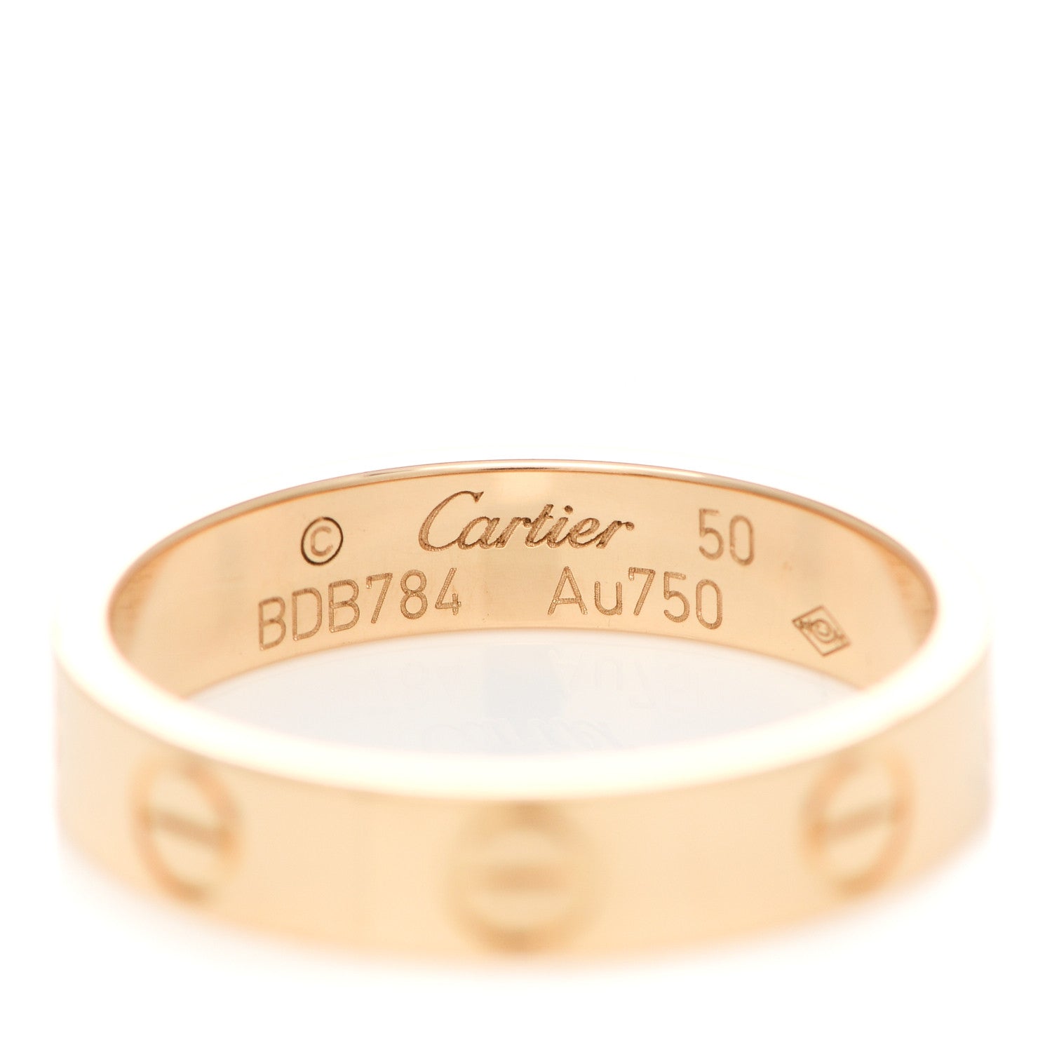 Cartier 18K Yellow Gold 3.5mm LOVE Wedding Band Ring 50 5.25 6 of 7