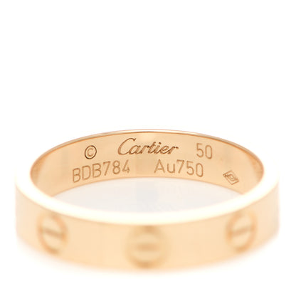 Cartier 18K Yellow Gold 3.5mm LOVE Wedding Band Ring 50 5.25 6 of 7