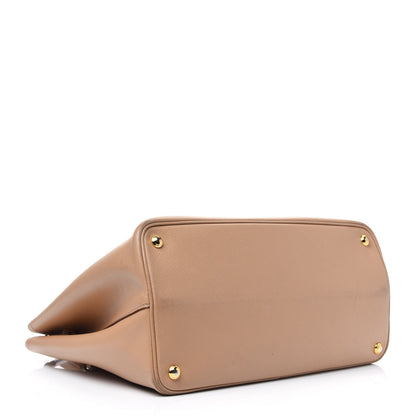 Prada Saffiano Cuir Medium Double Bag Noisette Papaya 5 of 47