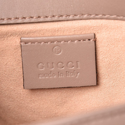Gucci Calfskin Matelasse Super Mini GG Marmont Shoulder Bag Porcelain Rose 6 of 13