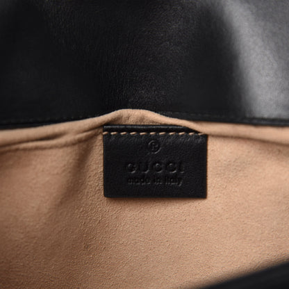 Gucci Calfskin Matelasse Mini GG Marmont Shoulder Bag Black 8 of 10