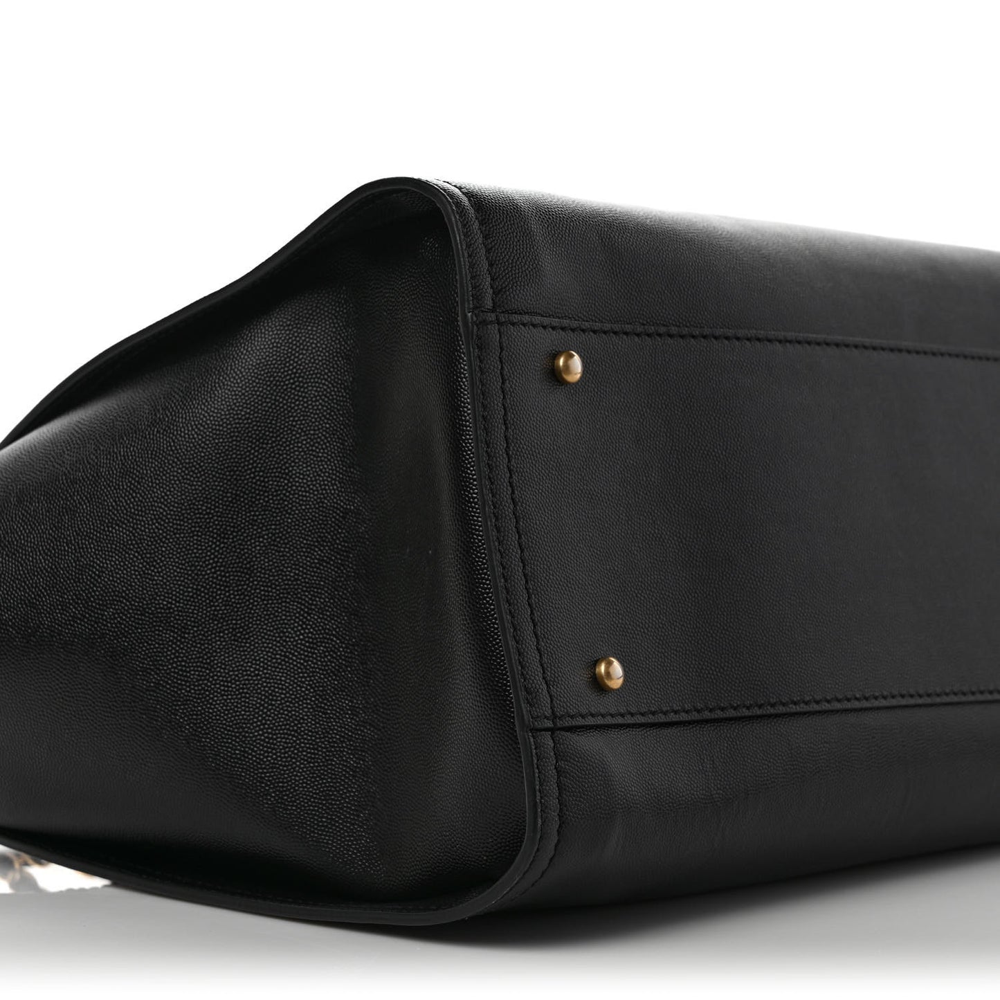 Caviar Medium Studded Deauville Tote Black