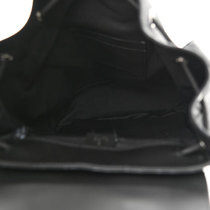 Gucci Soft GG Supreme Monogram Appia Calfskin Web Double Buckle Backpack Black 5 of 10