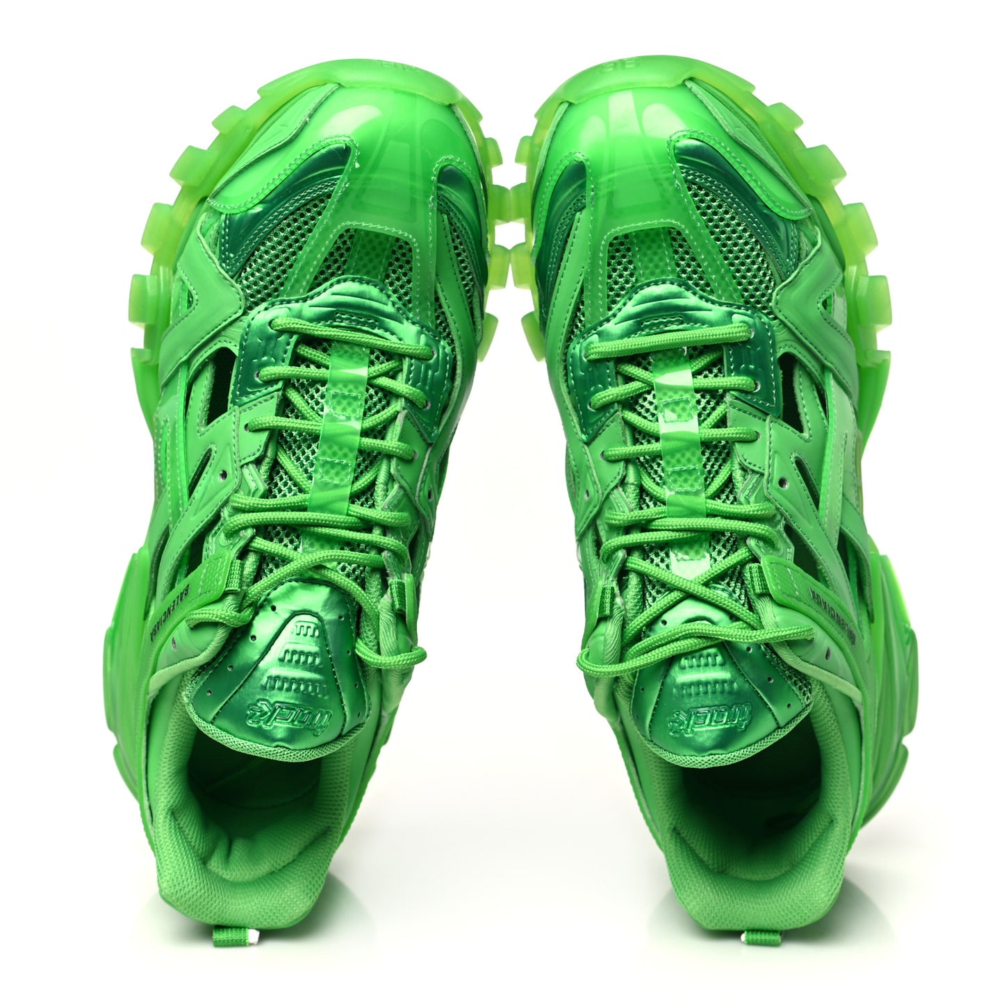 Rubber Mesh Monocolor Clear Sole Mens Track.2 Open Sneakers 45 Green