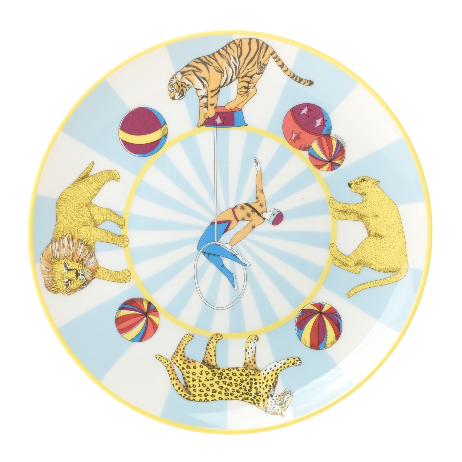 Hermes Porcelain Circus Dessert Plate 1 of 6