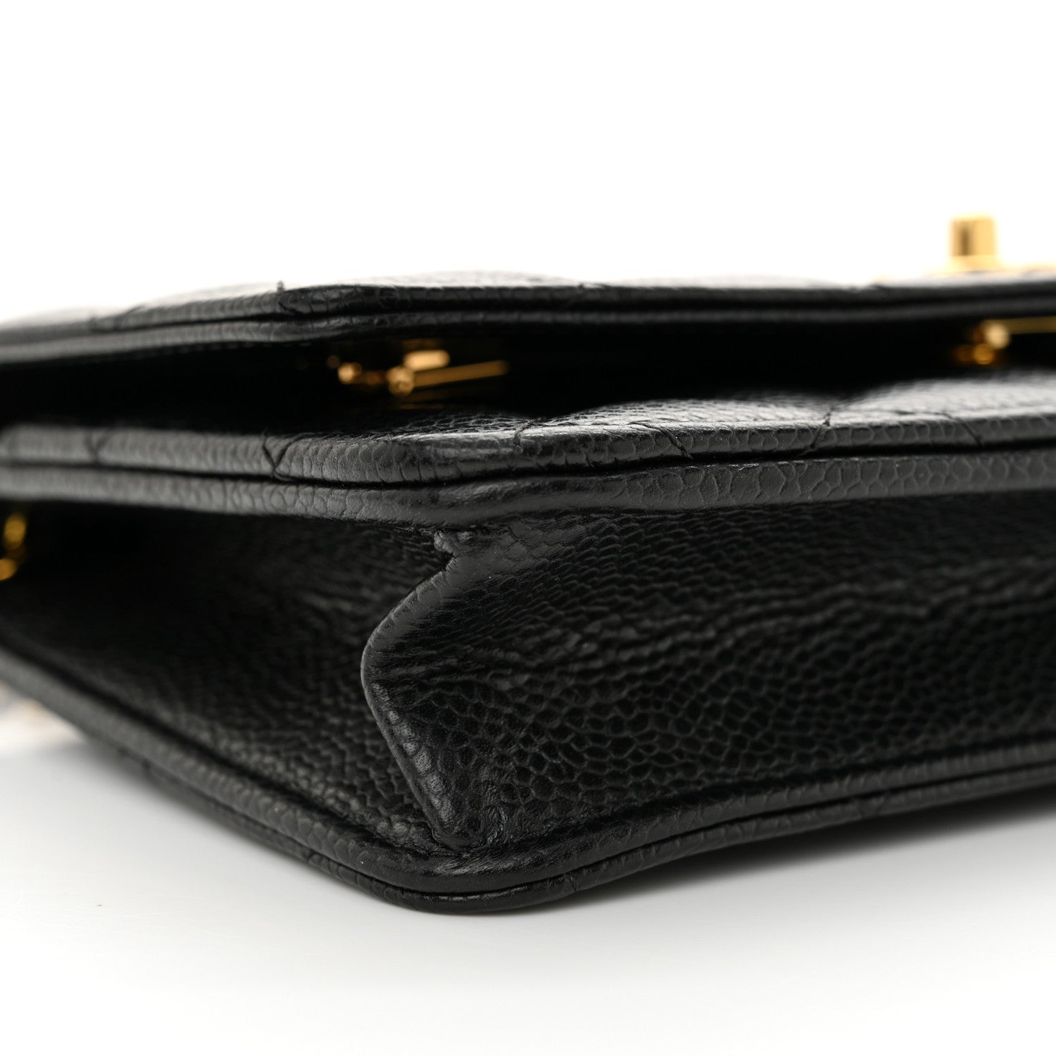 Chanel Caviar Quilted CC Turnlock Wallet On Chain WOC Black 10 of 13