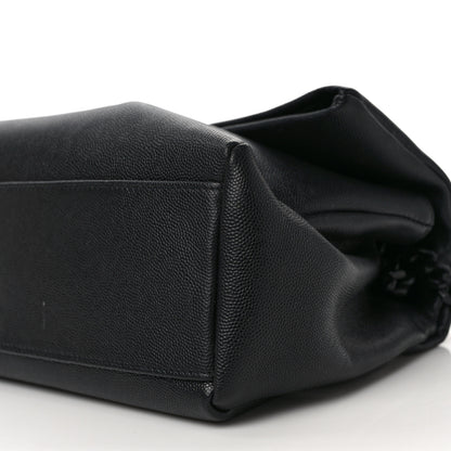 Saint Laurent Grain De Poudre Medium West Hollywood Monogram Fold-Over Black 8 of 8