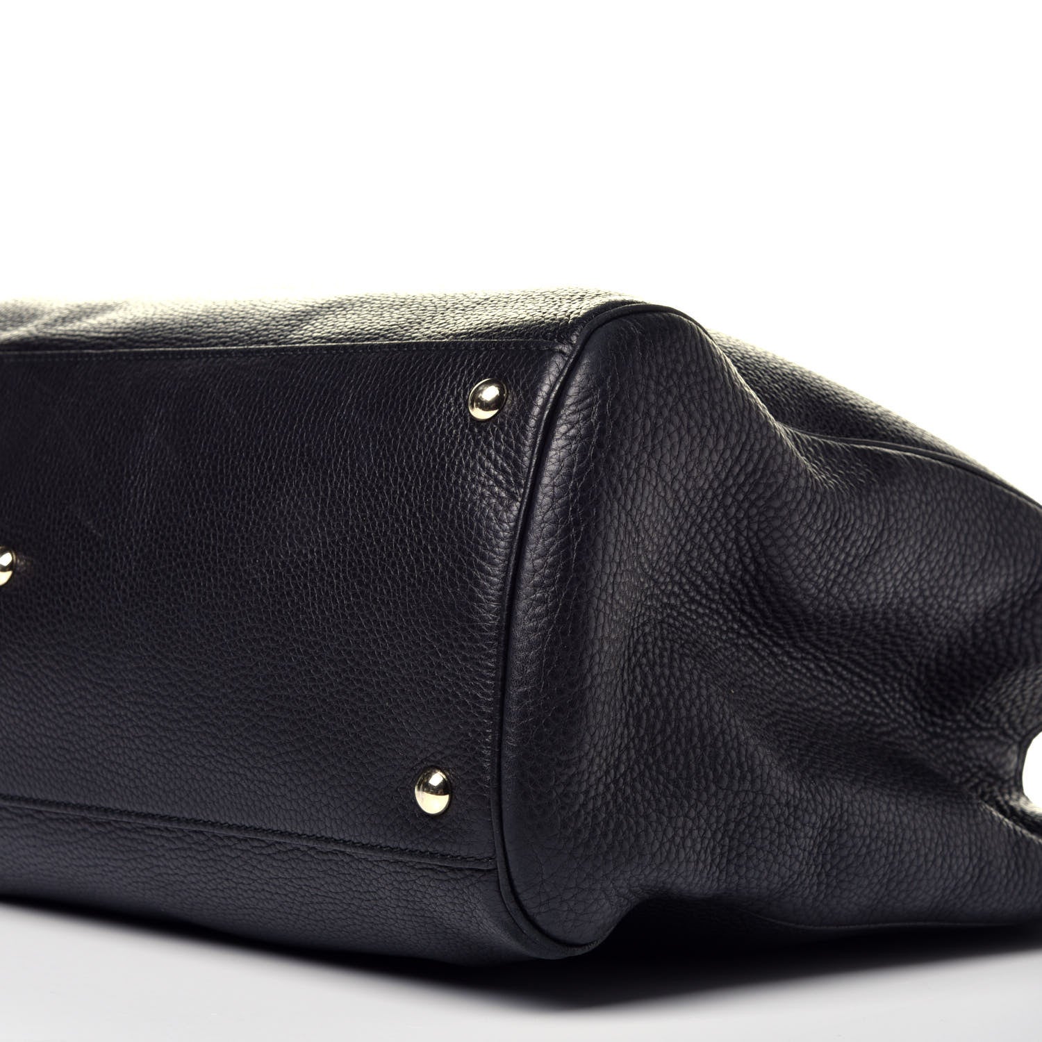 Gucci Calfskin Large Bamboo Shopper Tote Black 9 of 9