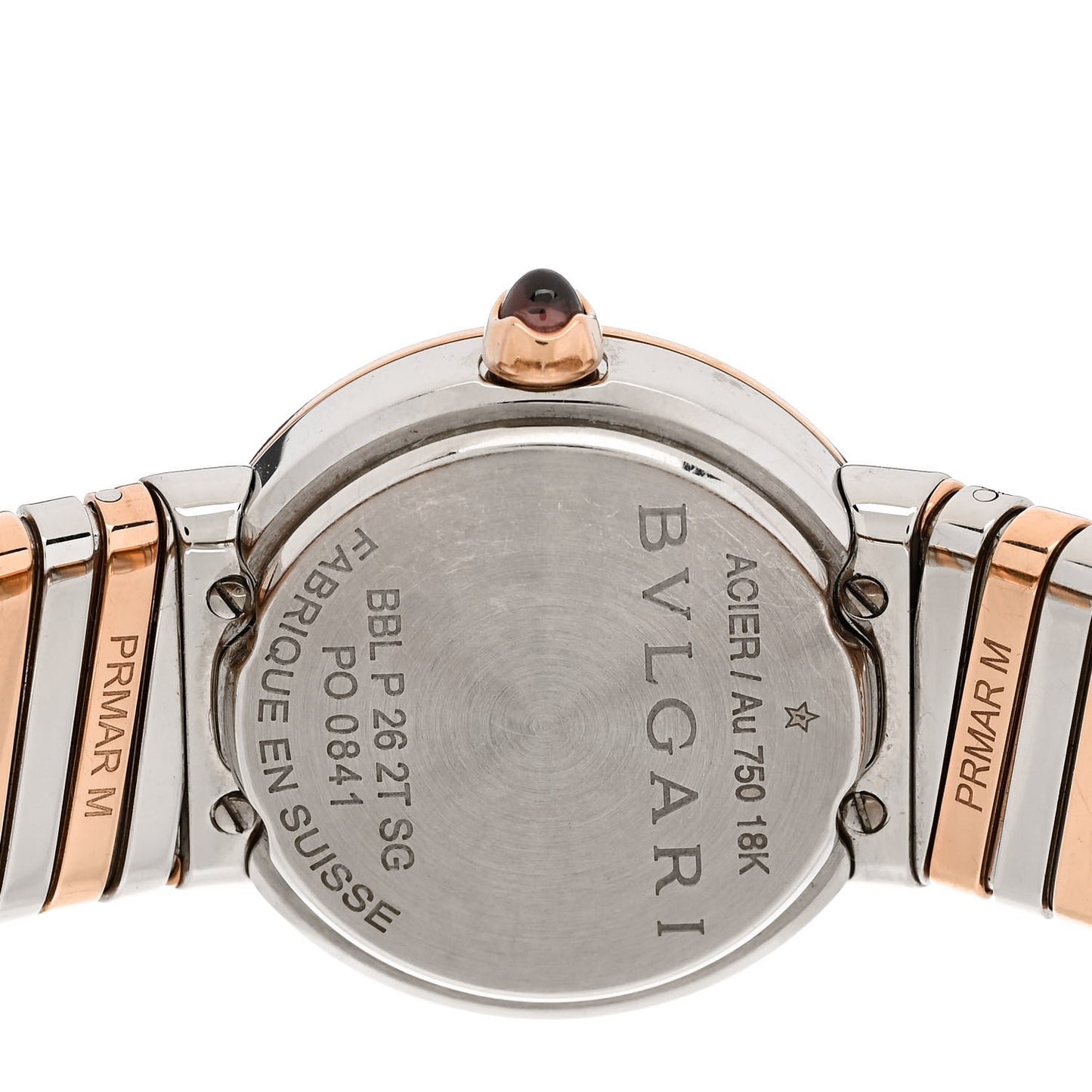 Stainless Steel 18K Rose Gold Diamond Mother of Pearl 26mm Tubogas Quartz Watch