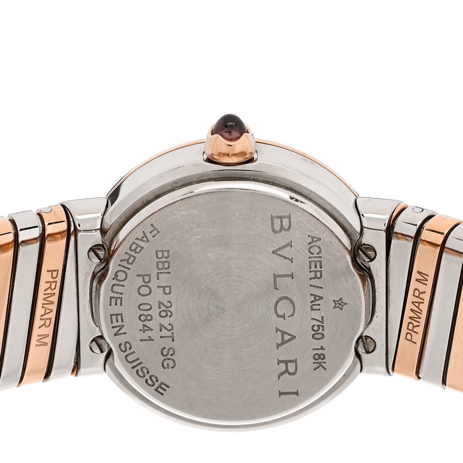 Bulgari Stainless Steel 18K Rose Gold Diamond Mother of Pearl 26mm Tubogas Quartz Watch 4 of 4