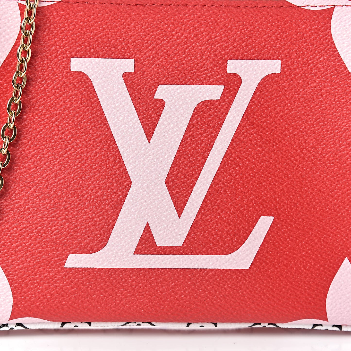 Monogram Giant Double Zip Pochette Rouge