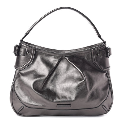 Burberry Metallic Calfskin Shoulder Bag Anthracite 1 of 9
