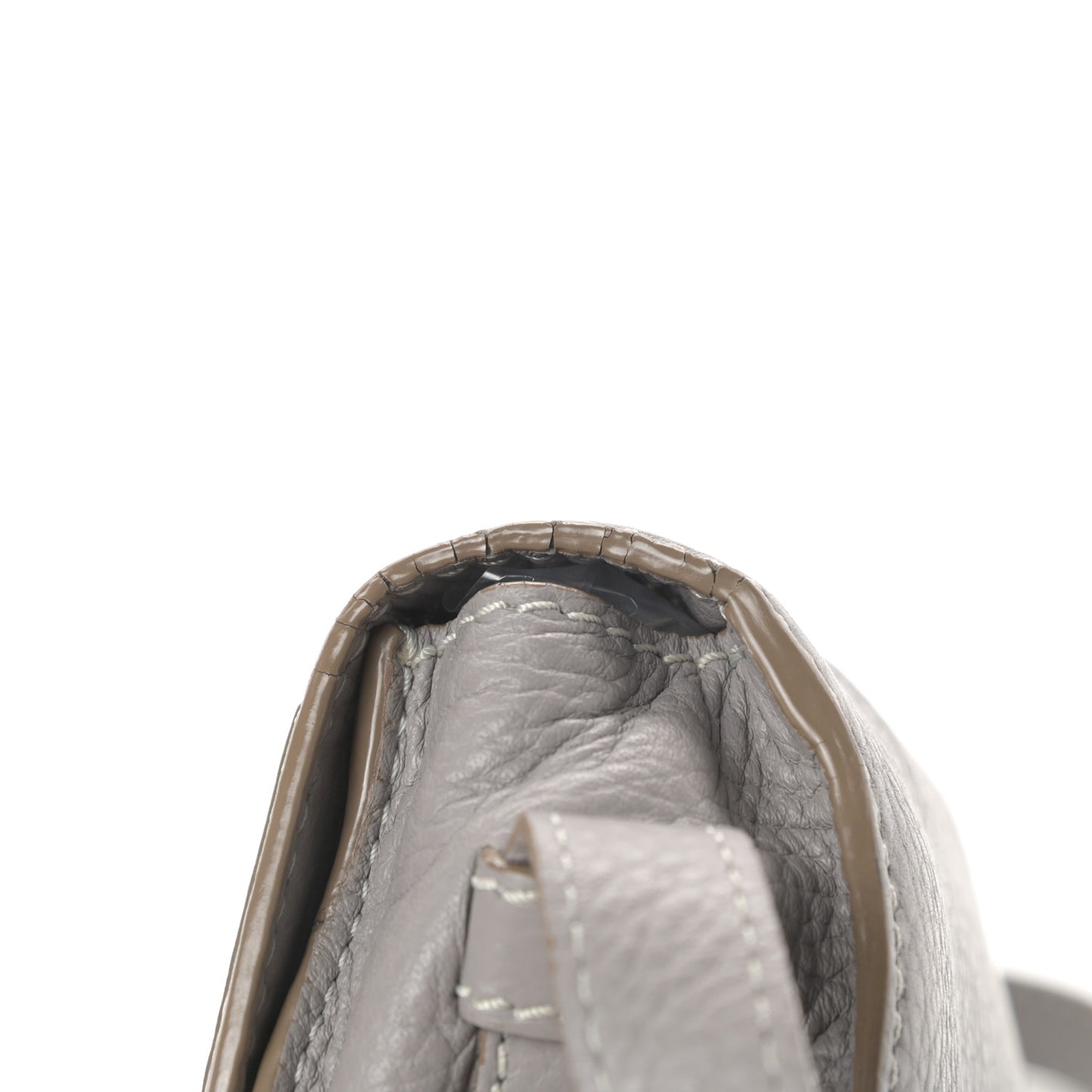 Calfskin Mini Marcie Round Crossbody Bag Cashmere Grey