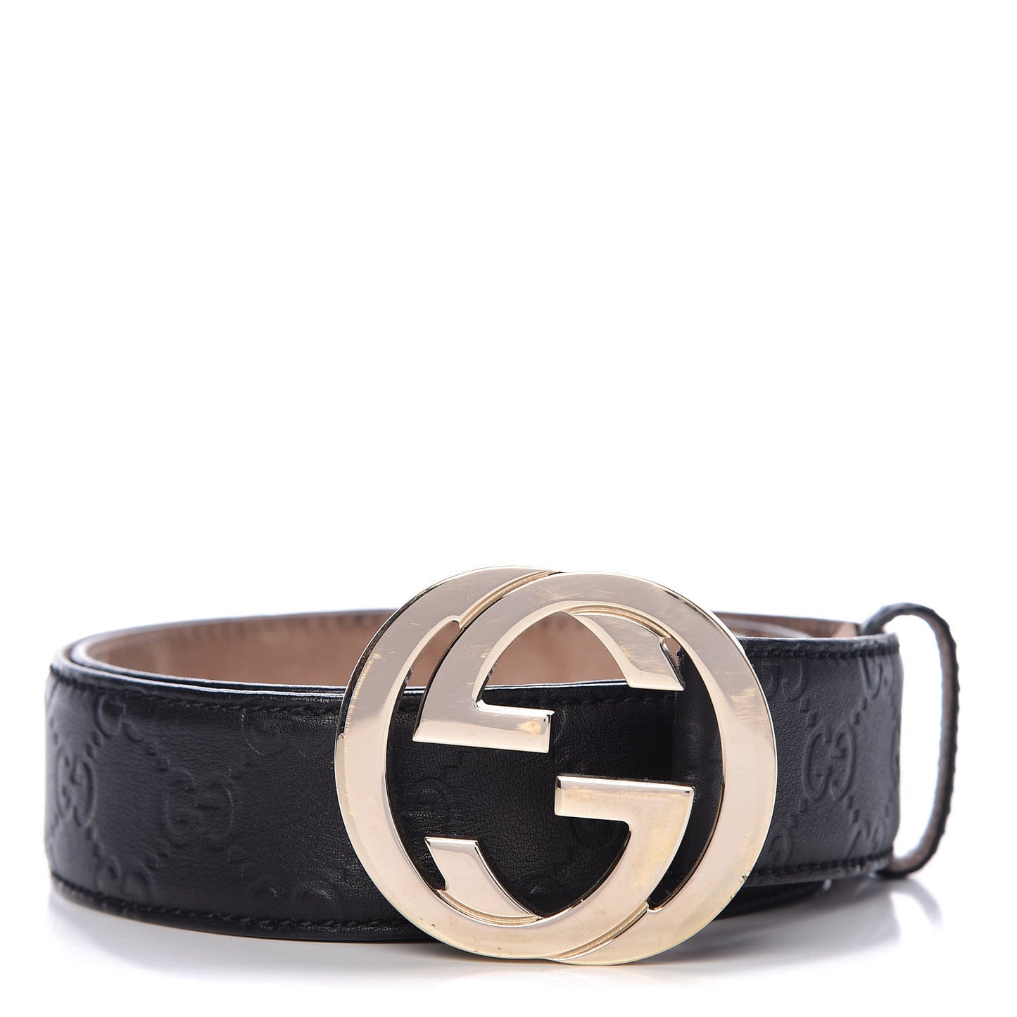 Guccissima Signature Interlocking G 40mm Belt 85 34 Black