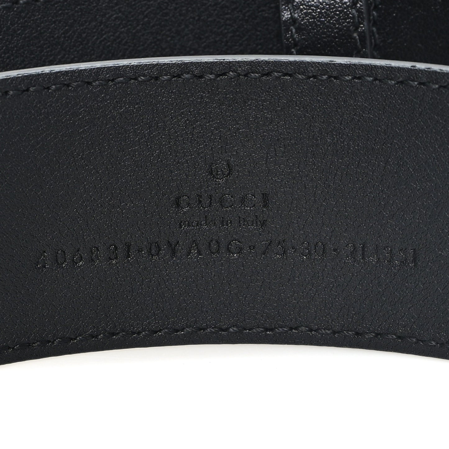 Plutone Calfskin Double G 40mm Belt 75 30 Black
