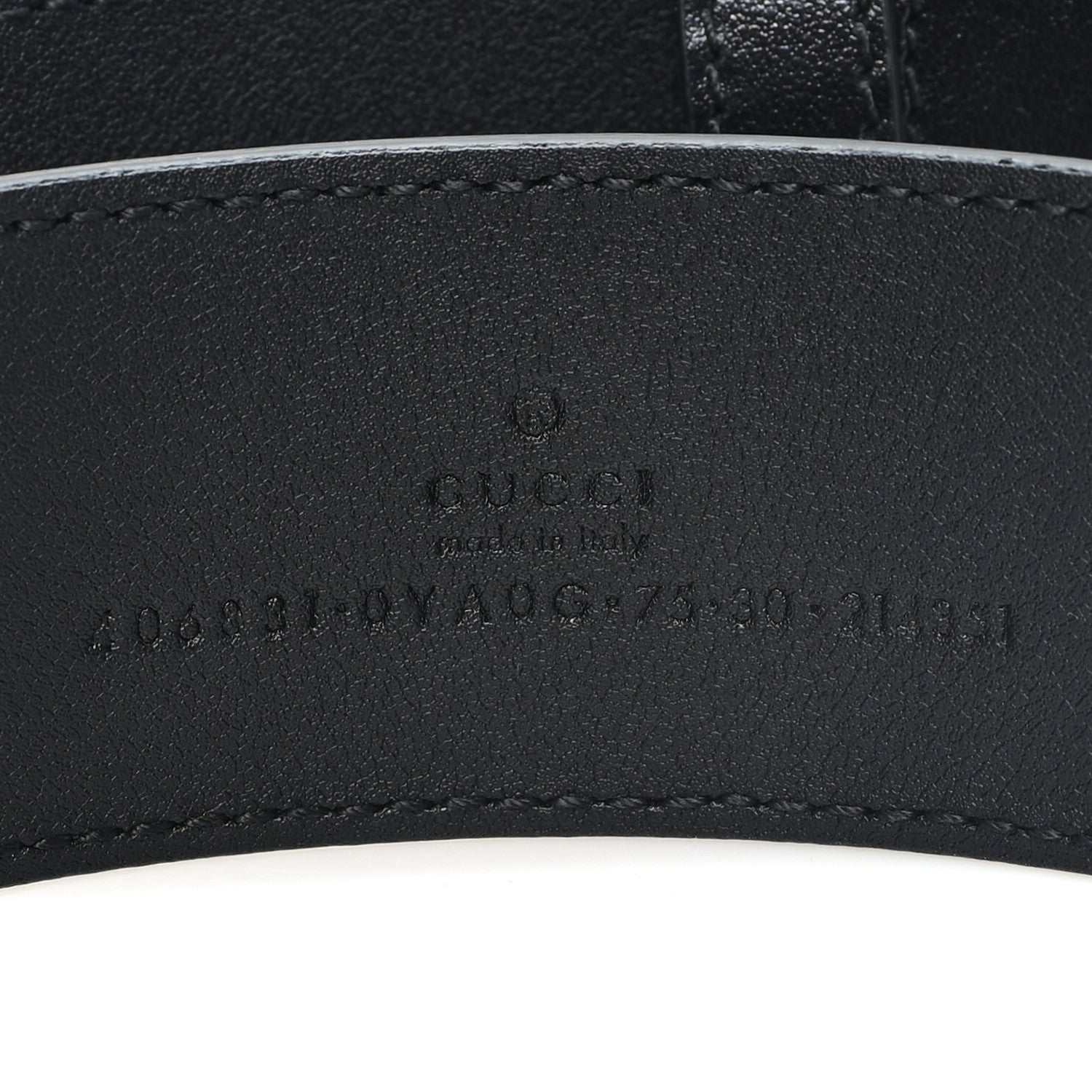 Gucci Plutone Calfskin Double G 40mm Belt 75 30 Black 3 of 5