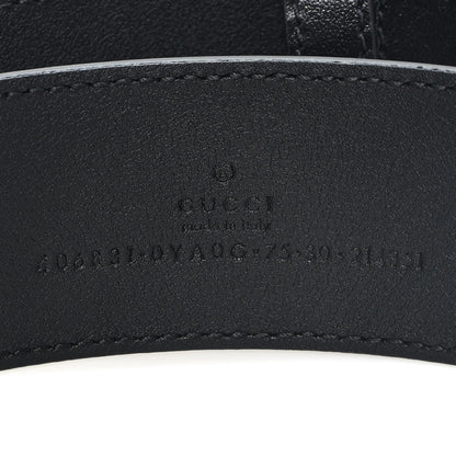 Gucci Plutone Calfskin Double G 40mm Belt 75 30 Black 3 of 5