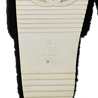 Gucci Merino Interlocking G Slide Sandals 39 Butterscotch Black 6 of 12