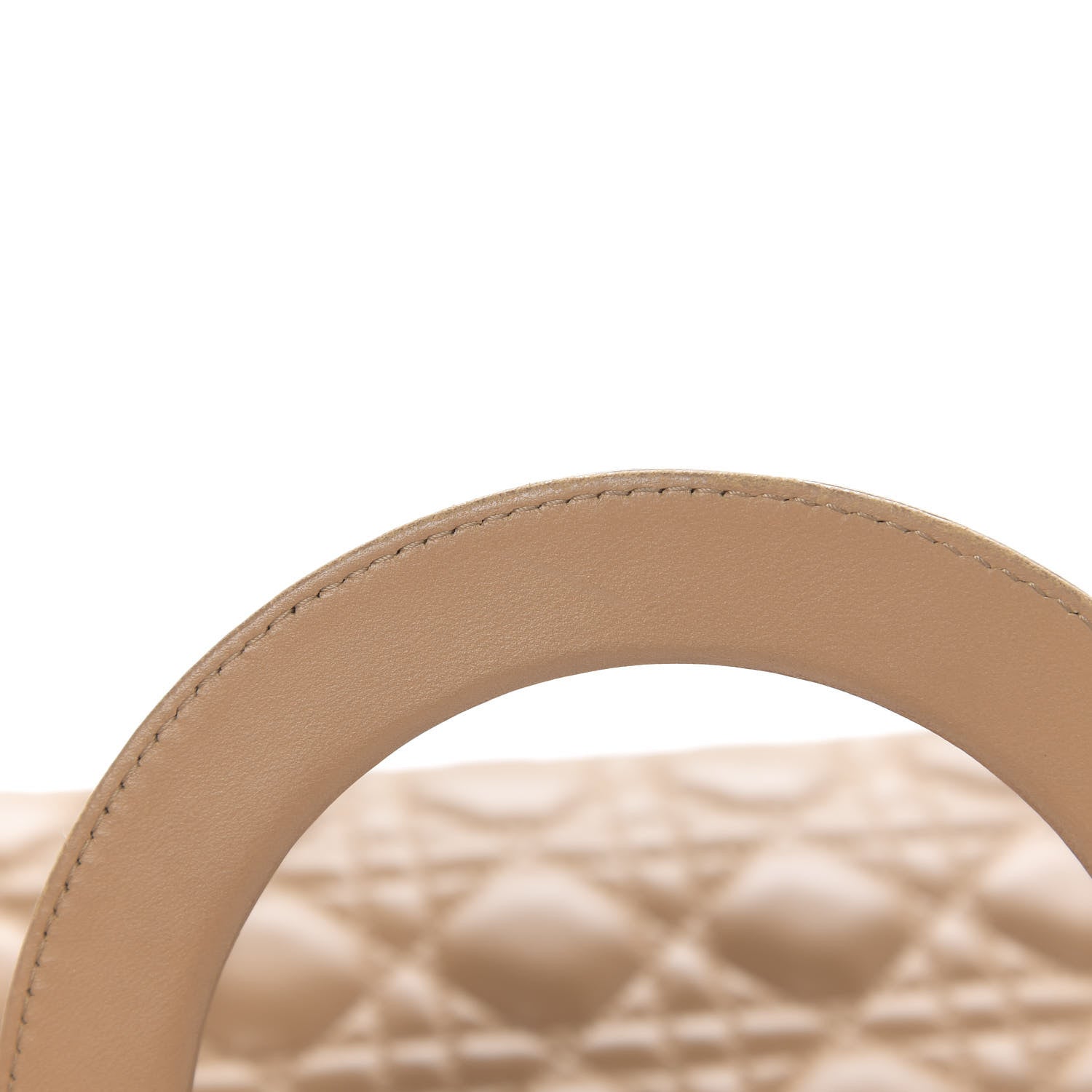 Christian Dior Lambskin Cannage Medium Lady Dior Beige 12 of 18