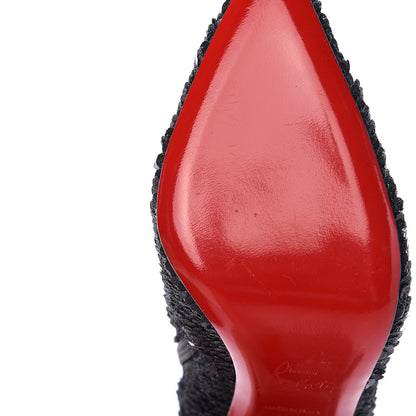 Christian Louboutin Calfskin Glitter Paillete Moulakate 100 Ankle Boot 35.5 Charbon 10 of 11