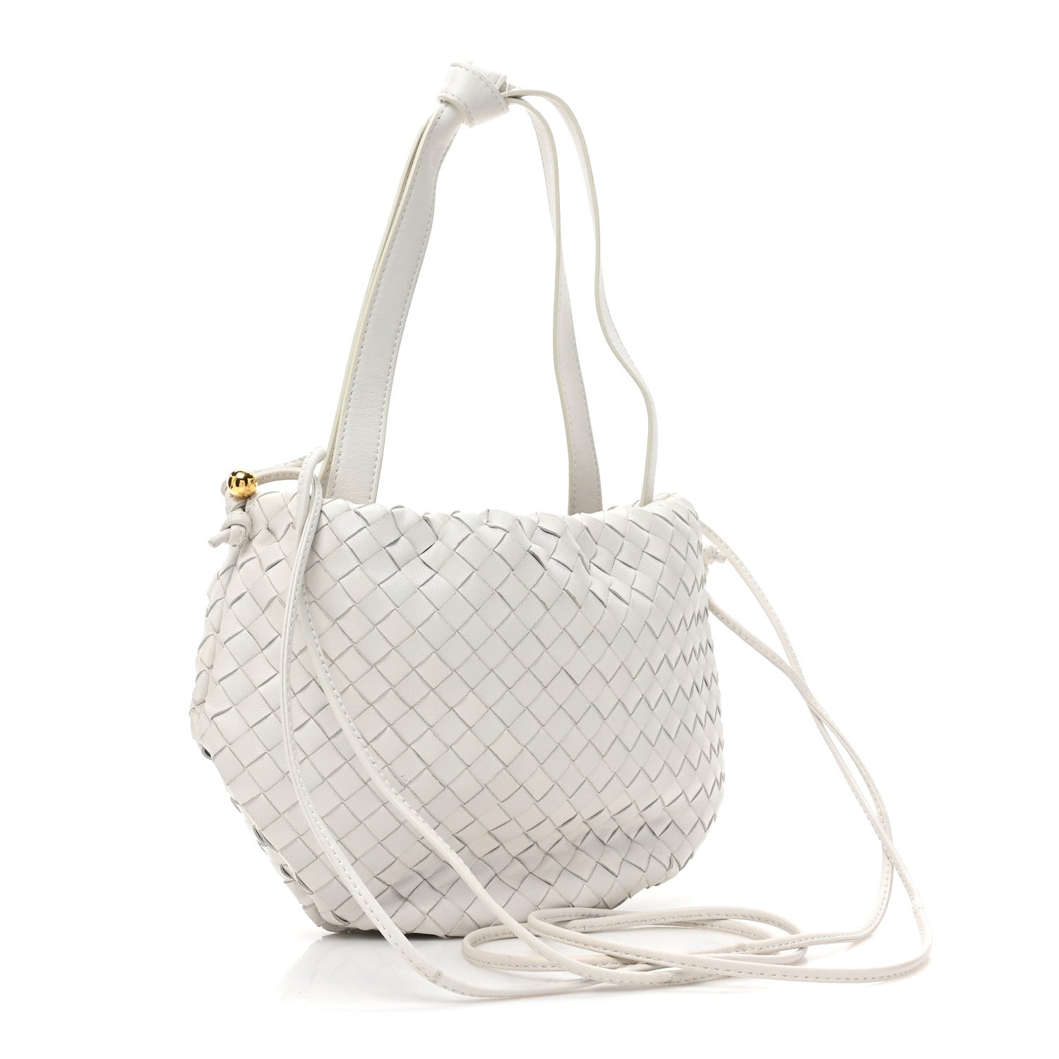 Bottega Veneta Nappa Intrecciato Small Bulb White 3 of 10