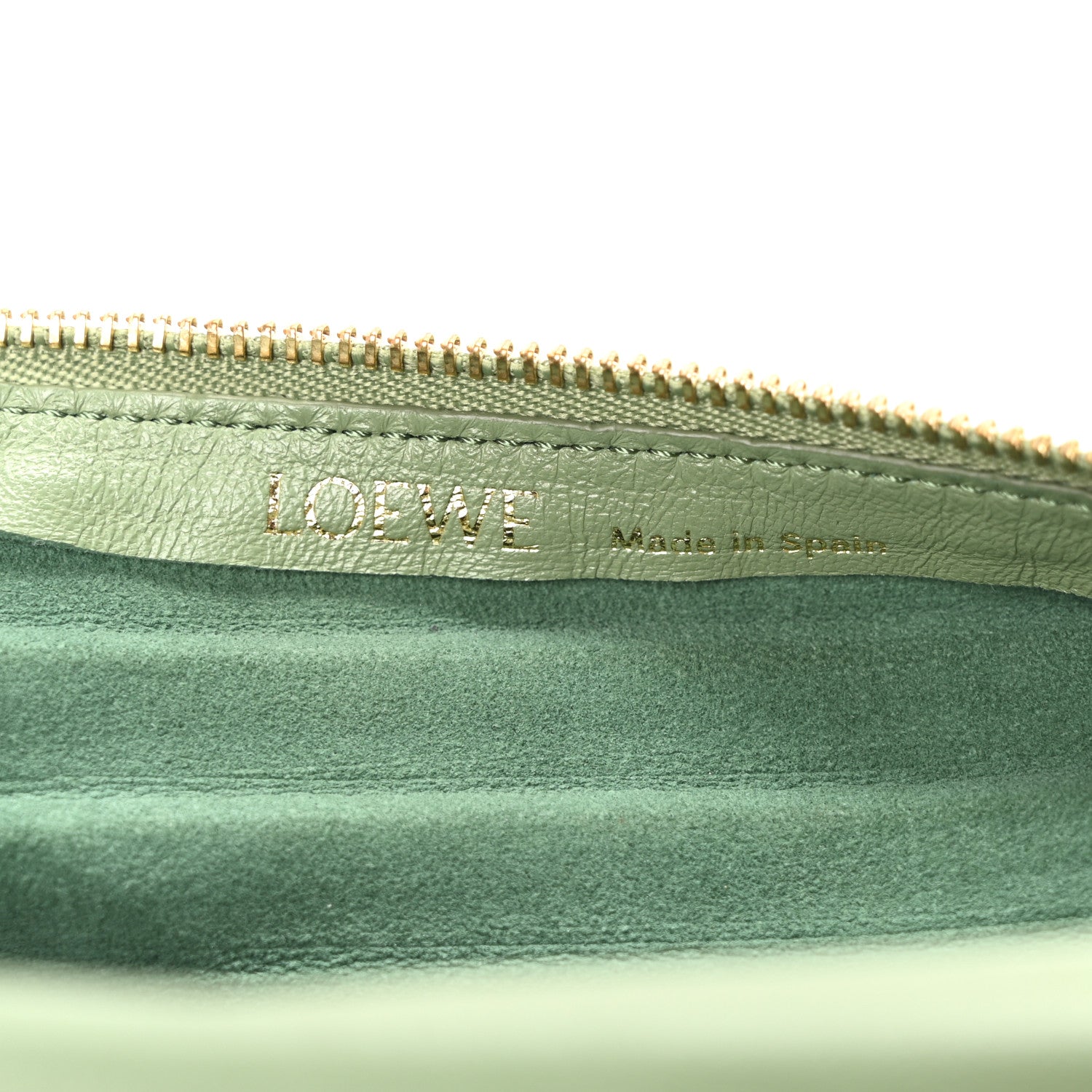Loewe Lambskin Pleated Bracelet Pouch shoulder Bag Rosemary 7 of 10