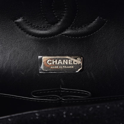 Chanel Tweed Lambskin Charms Embroidered Medium Double Flap Black 6 of 19