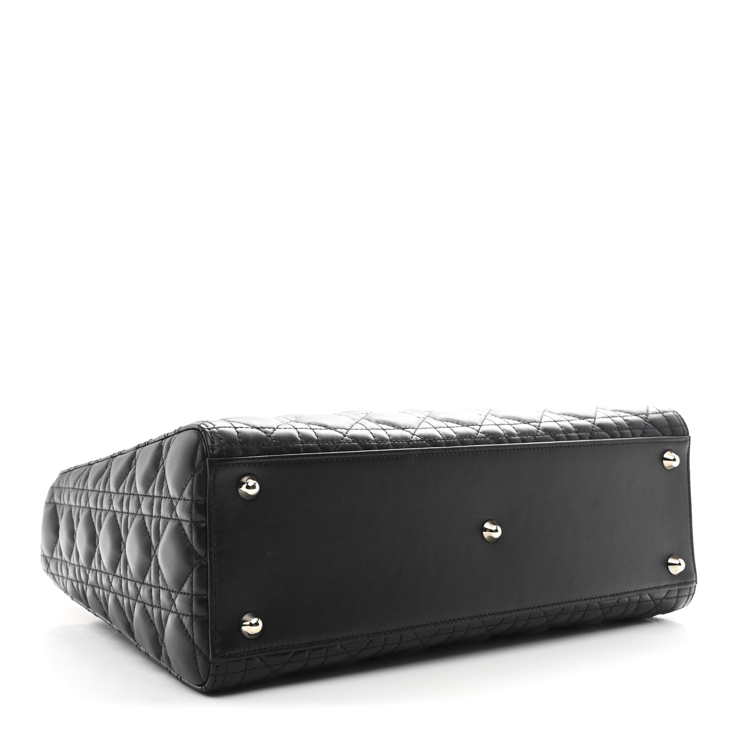 Christian Dior Lambskin Cannage Large Lady Dior Black 4 of 11
