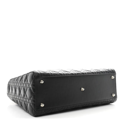 Christian Dior Lambskin Cannage Large Lady Dior Black 4 of 11