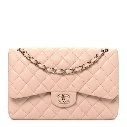 Chanel Caviar Quilted Jumbo Double Flap Light Beige 1 of 10