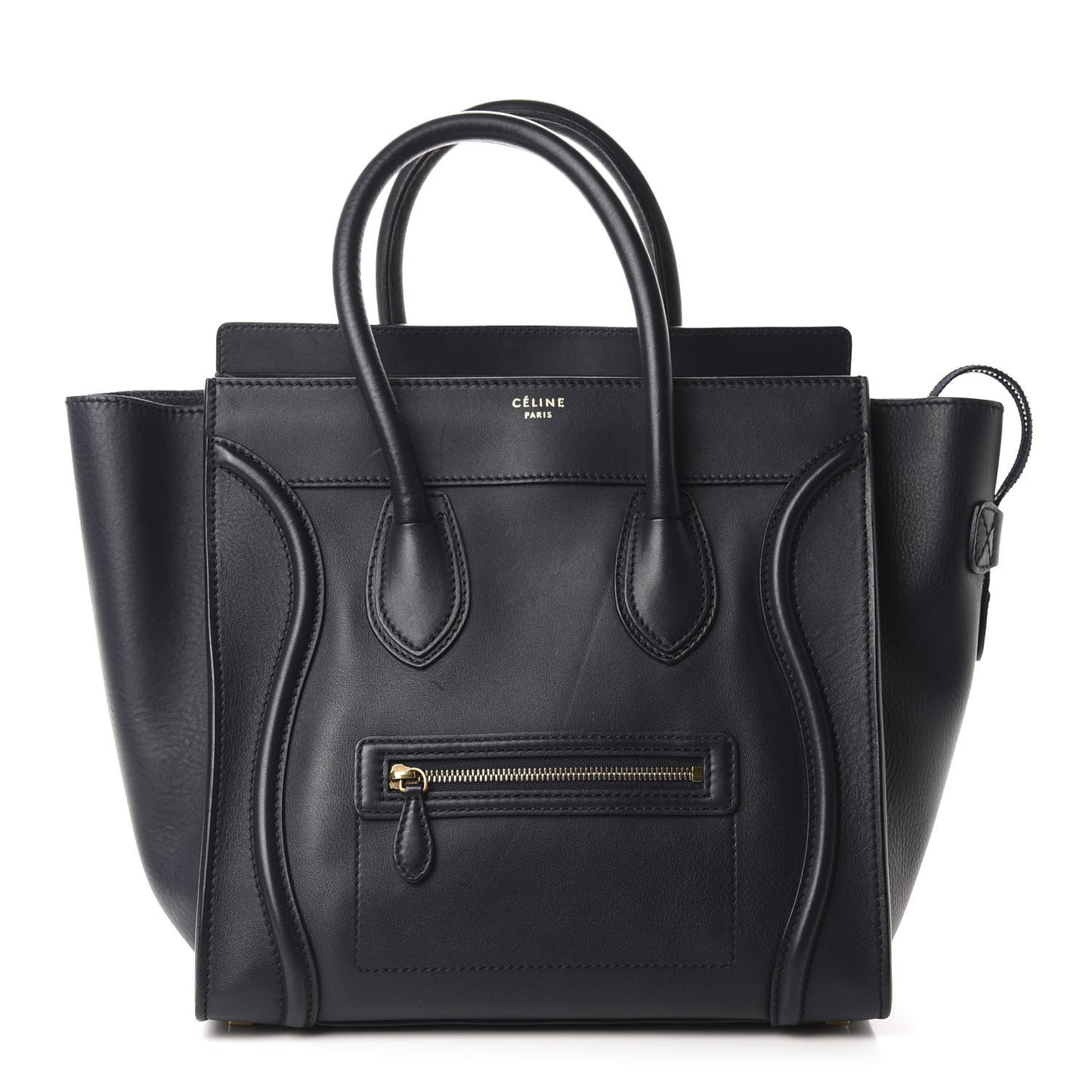 Smooth Calfskin Mini Luggage Navy Blue