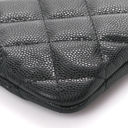 Chanel Caviar Quilted Small Cosmetic Case Black 9 of 11