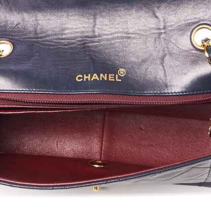 Chanel Lambskin Quilted Medium Single Flap Navy 6 of 13